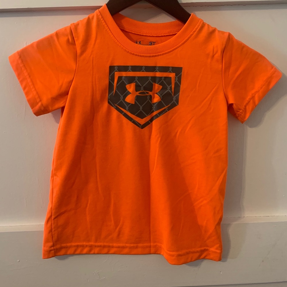 Toddler boys orange under Armour shirt